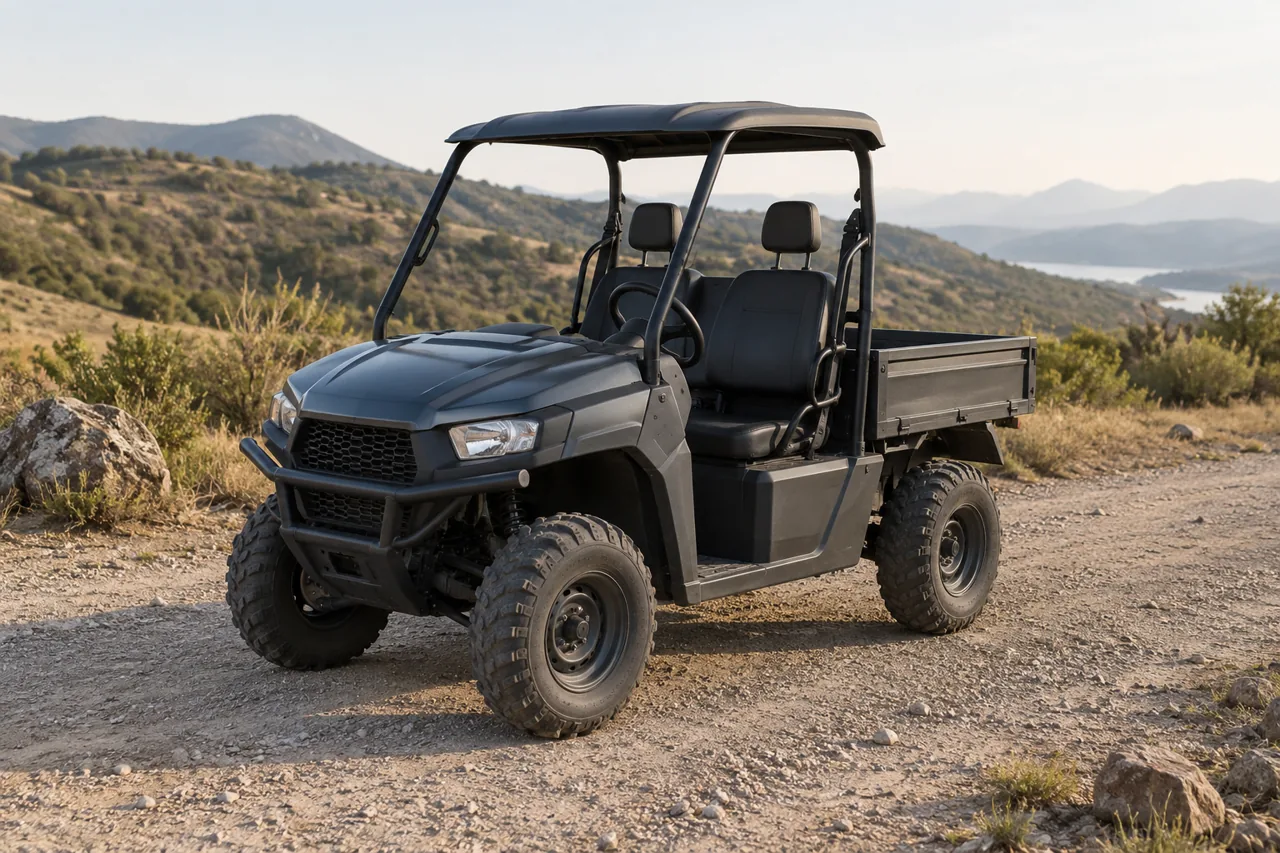 New-energy utility terrain vehicles application illustration