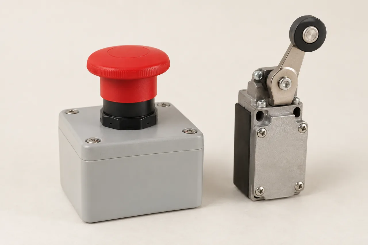 Stop-contact device exterior — verify contacts and receiving circuit.