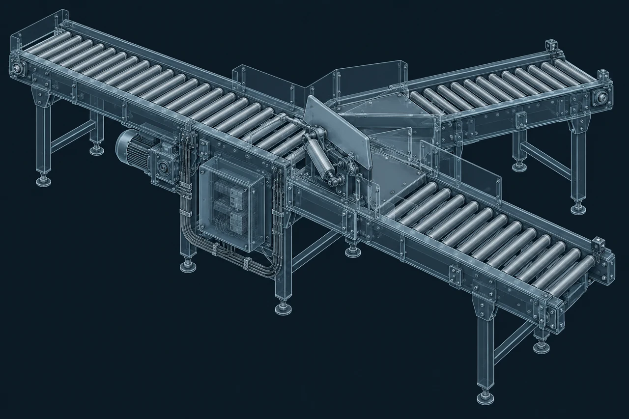 Single-axis machine exterior wireframe