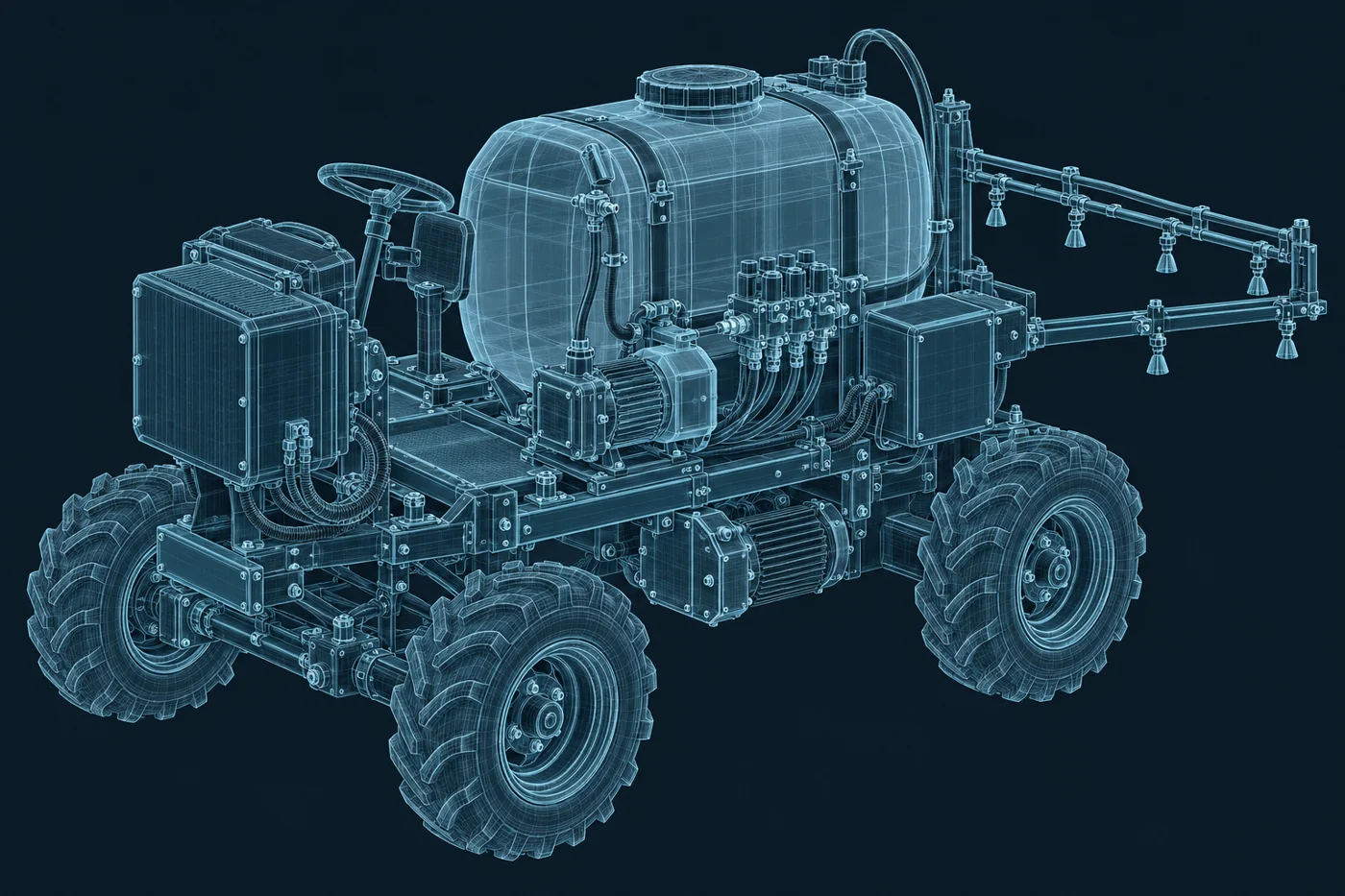 Pump & valve field platform detailed wireframe